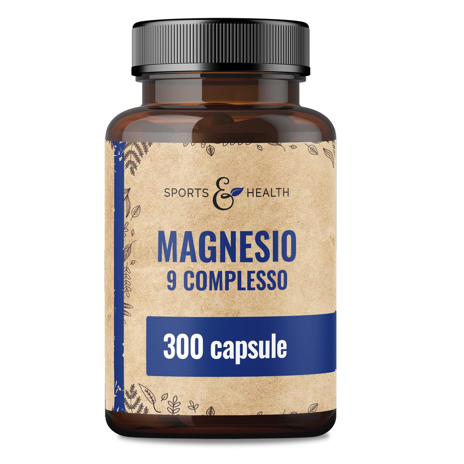 Magnesium Complex Bisglycinate 400mg - 300 Capsules 9 Compounds Vitamin B