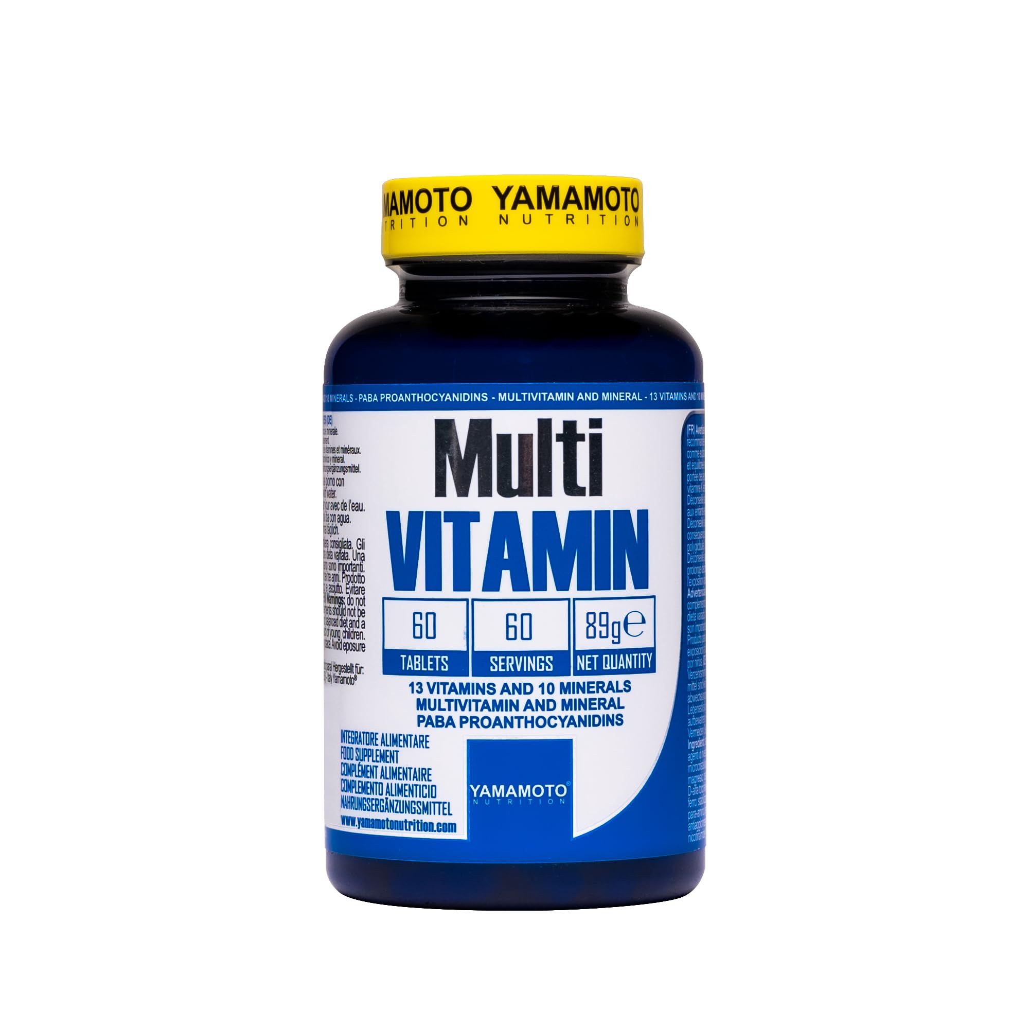YAMAMOTO Nutrition, Multi VITAMIN 60 Compresse, Integratore Alimentare con Vitamine e Minerali, Multivitaminico e Multi Minerale Completo
