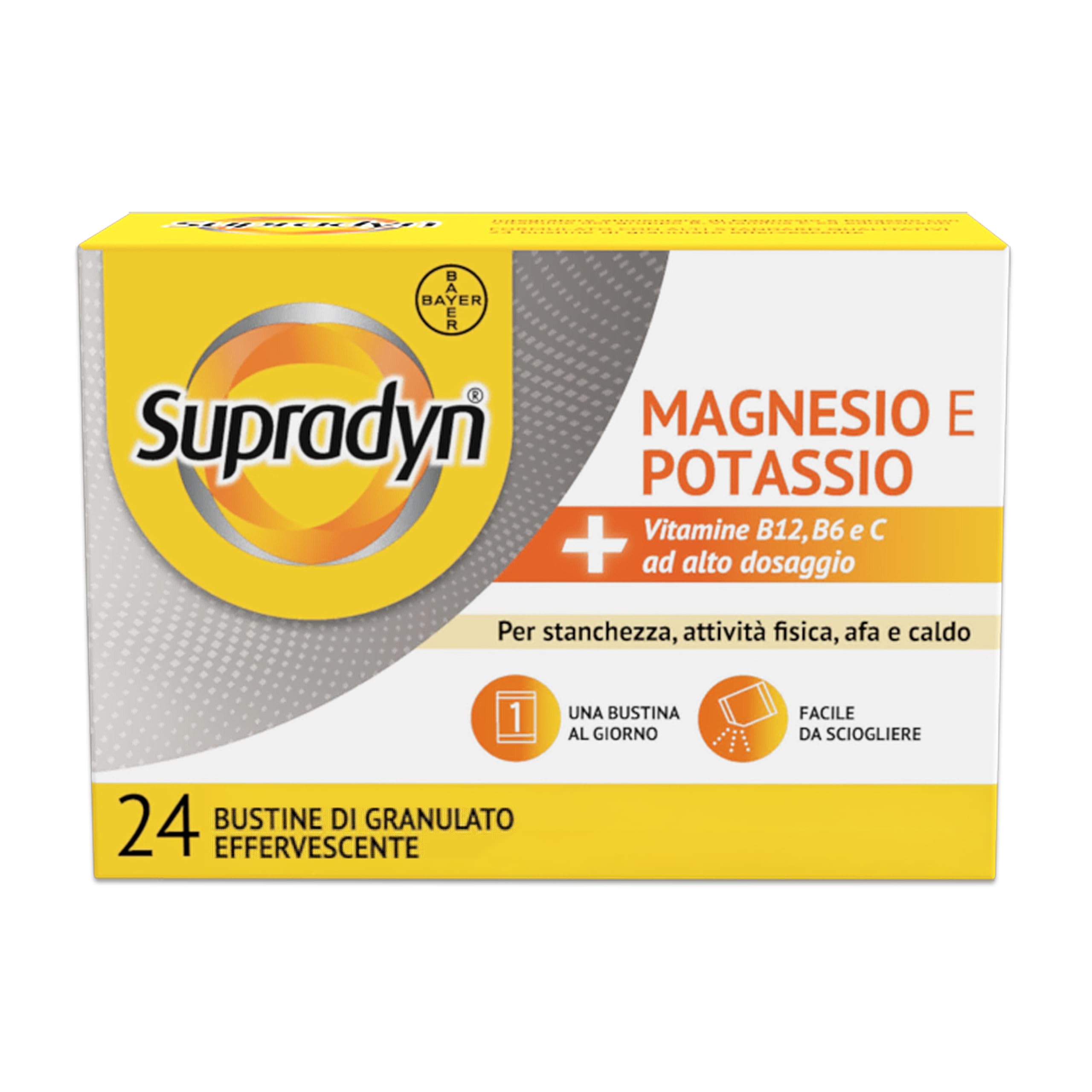 Supradyn Magnesio e Potassio, Integratore Stanchezza, Sali Minerali, 24 bst